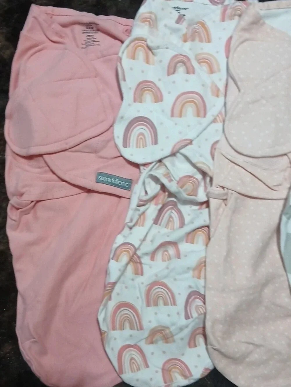 SwaddleMe 4-Pack Infant Swaddles - Pink, Peach Rainbow & Gray Chevron